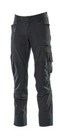 Mascot Navy Ultimate Stretch Work Trousers with Kneepad Pockets - 17179