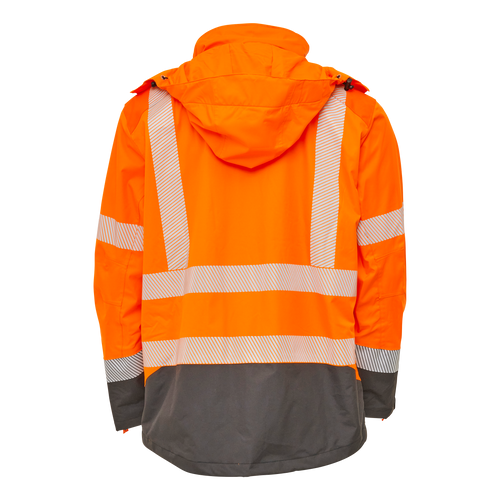 ELKA Rainwear Visible Xtreme Hi Vis Stretch Waterproof Rain Jacket 186000R Class 3
