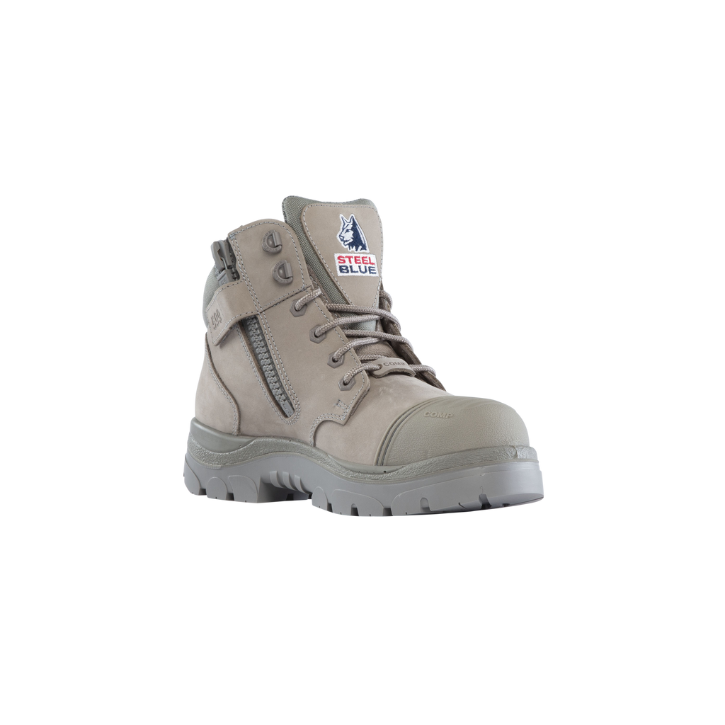 steel blue boots composite s3 side zip work boot