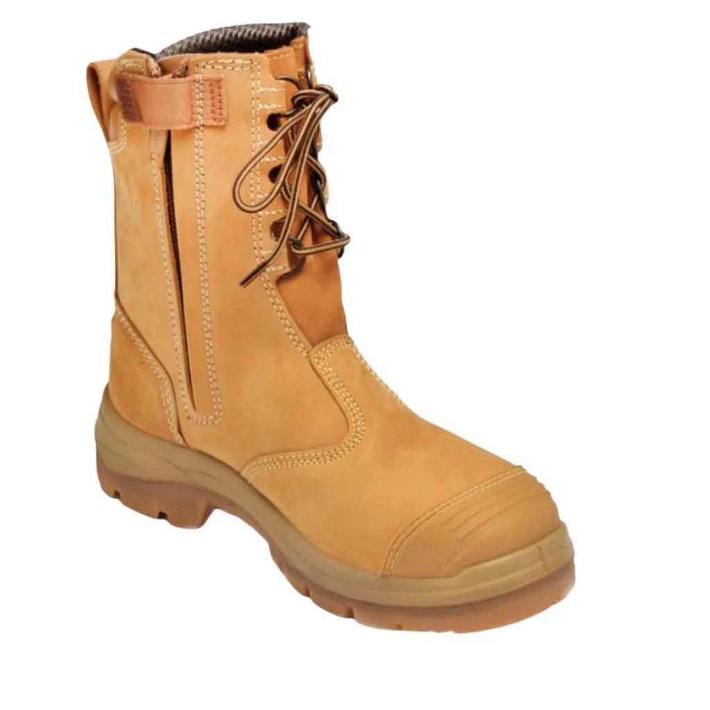 Oliver Boots 55385 Wheat Hi-Leg Side Zip Safety Boot