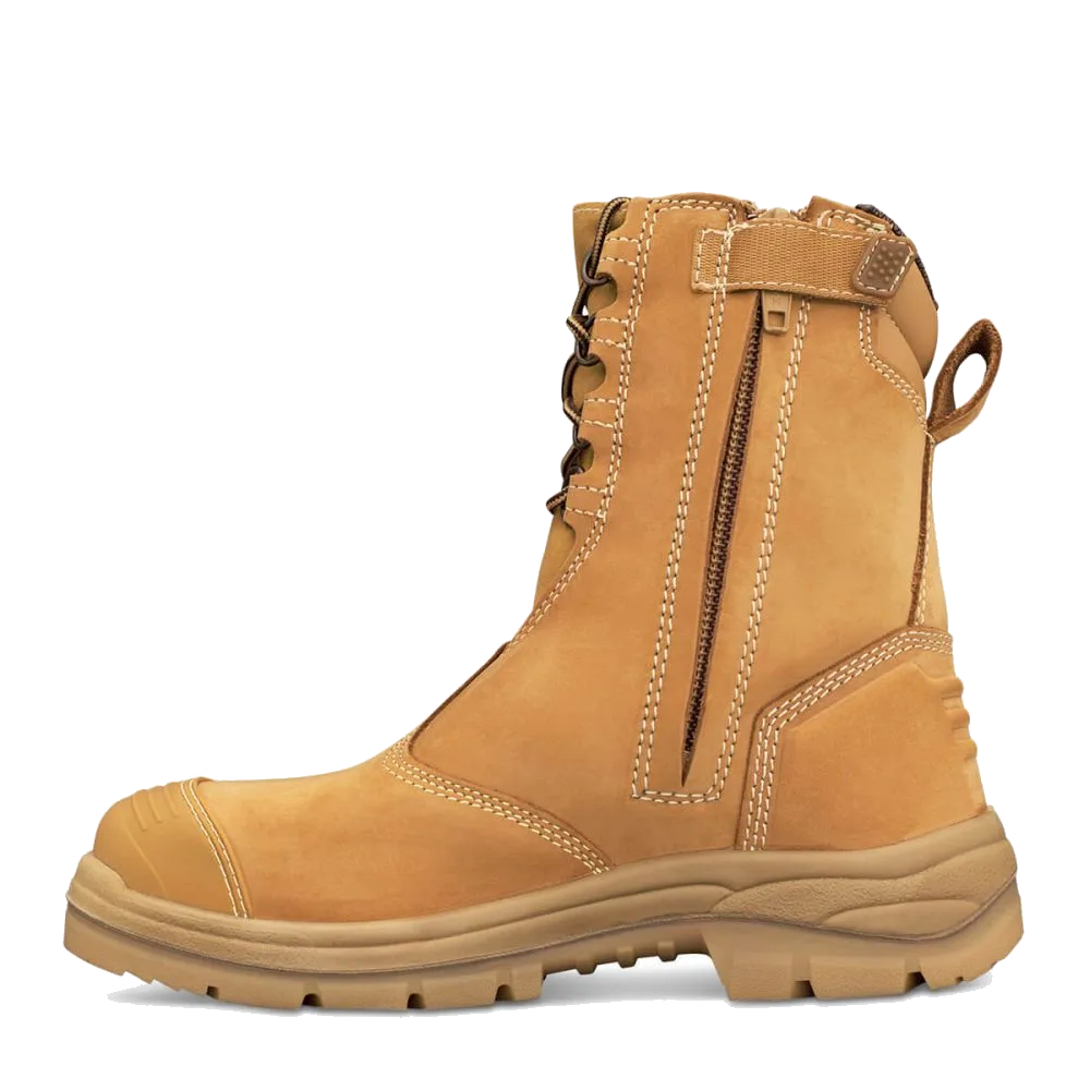 Oliver Work Boots 55385 Wheat Hi-Leg Side Zip Safety Boot