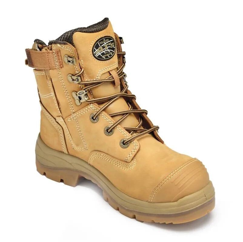 Oliver AT55-332Z 55 Series Wheat Side Zip Safety Boot With Scuff Cap