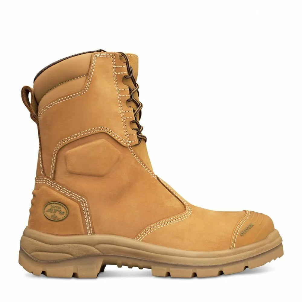 Oliver Work Boots Australia 55385 Wheat Hi-Leg Side Zip Safety Boot