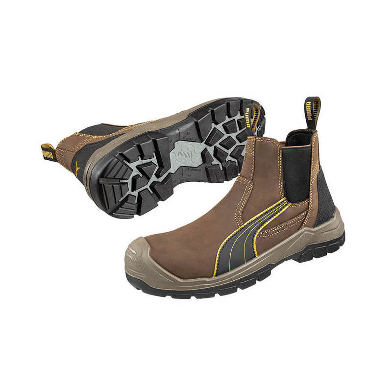 Puma Tanami Brown Slip-On Safety Boots