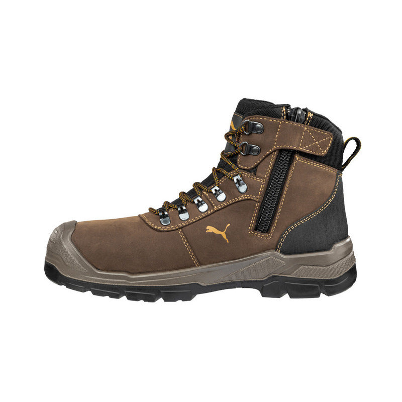 Puma Safety Sierra Nevada Side Zip Brown Waterproof Work Boot