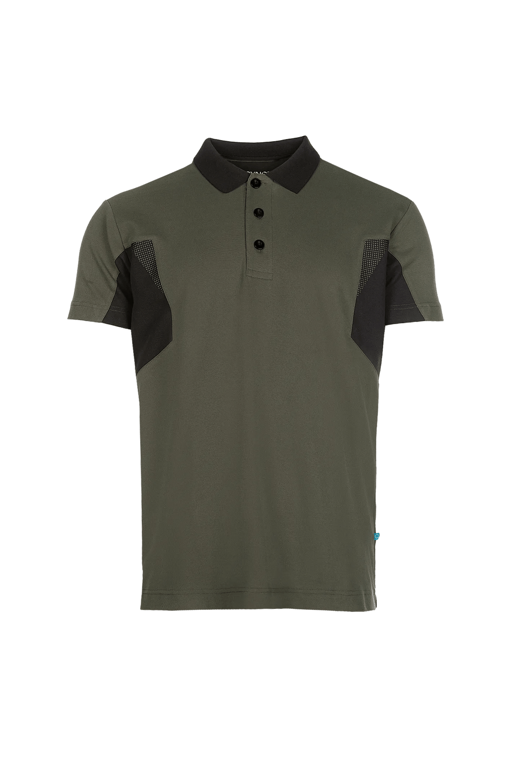 SYNQ Pitcher Short Sleeve Polo Shirt – Khaki Green/ Black front