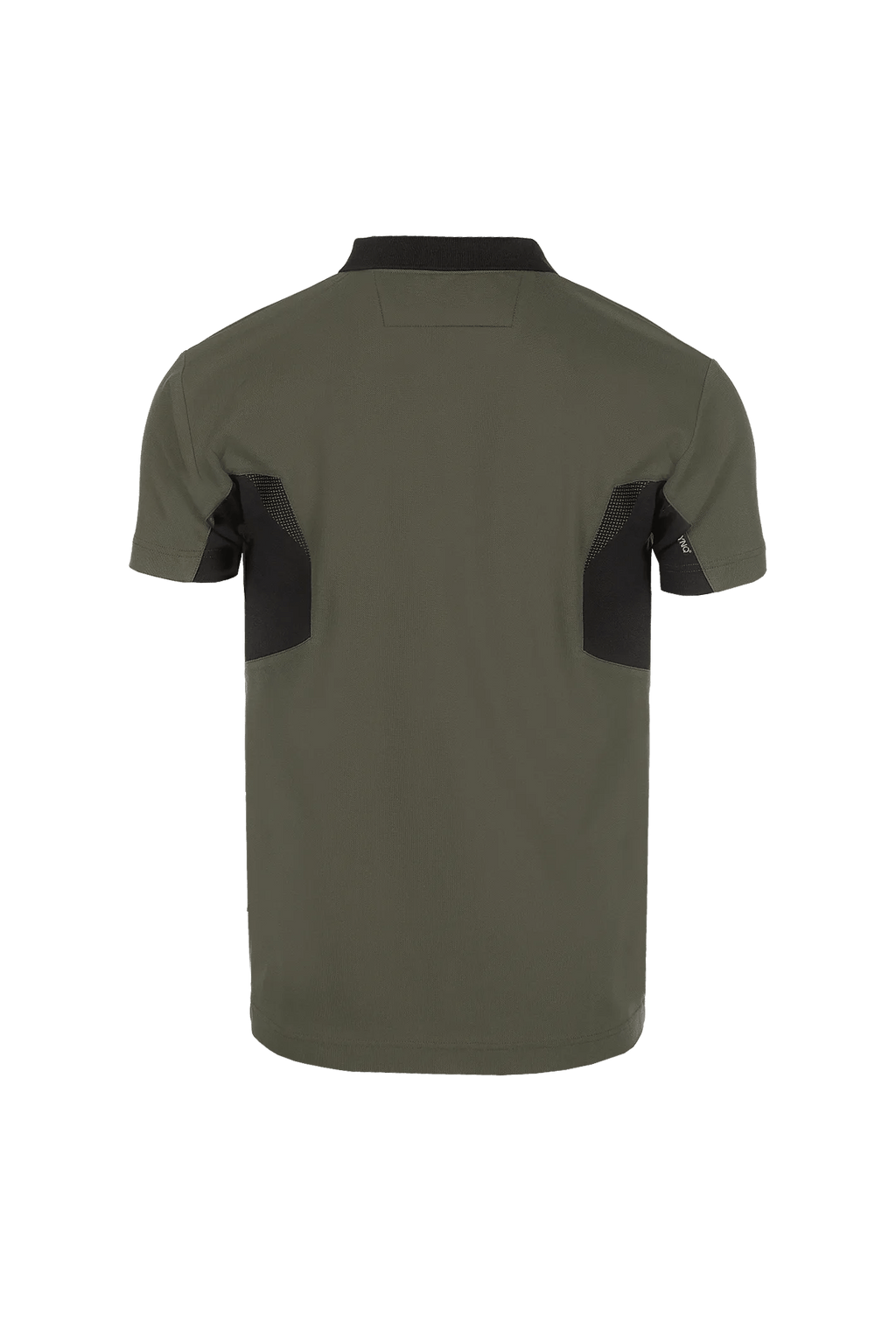 SYNQ Pitcher Short Sleeve Polo Shirt – Khaki Green/ Black back