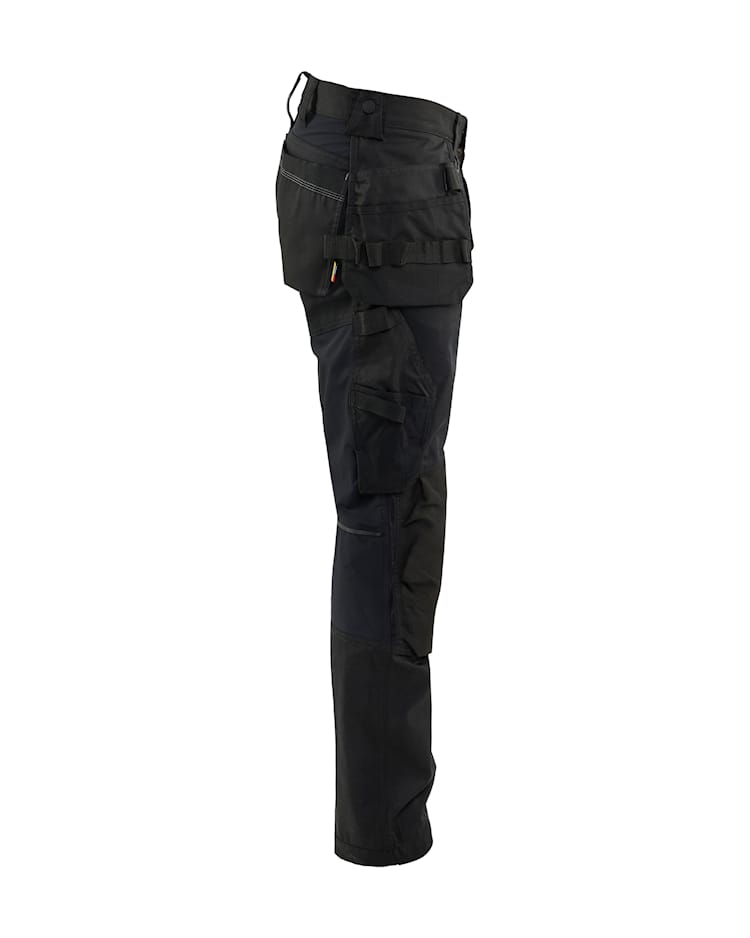 Blaklader 1750 Craftsman work Trousers 2 Way Stretch With Holster Pockets Black