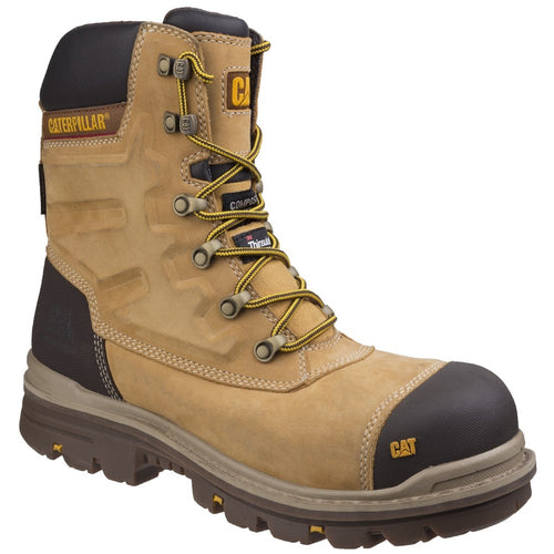 cat premier 8" Honey side zip safety boot