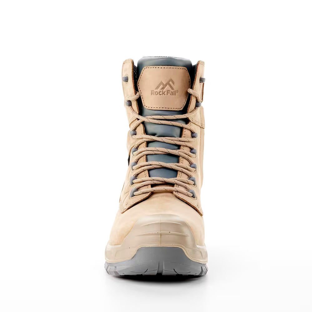 Rockfall wilder side zip work boot stone