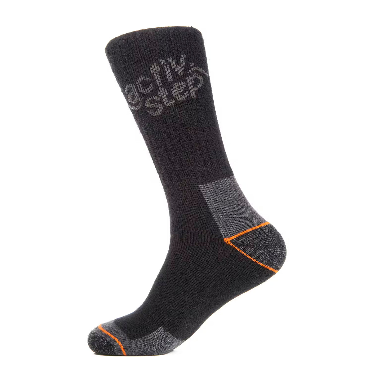 rockfall activ step bamboo work sock black