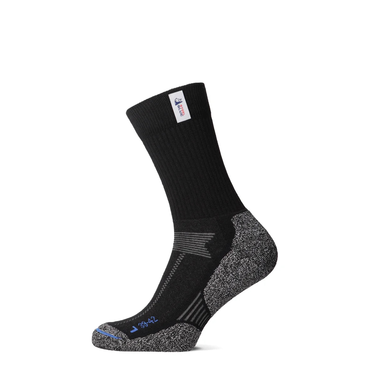 steel blue stride work socks black
