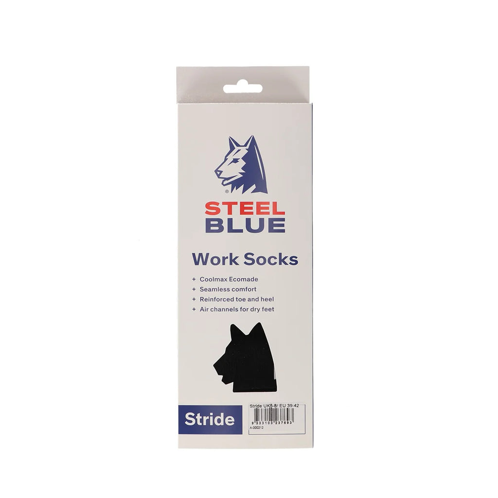 steel blue stride work socks