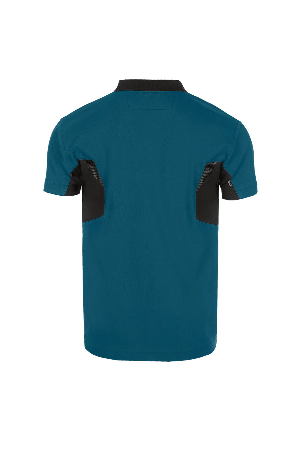 SYNQ pitcher short sleeve polo shirt Petrol blue/Black back