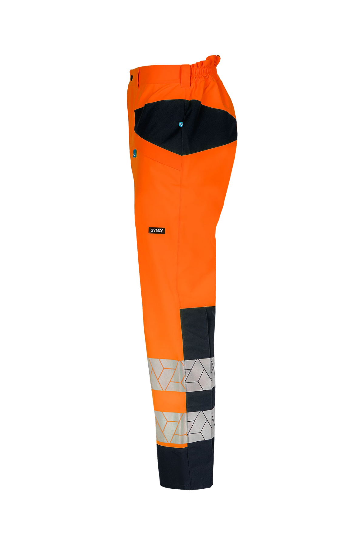 SYNQ Raylight Hi Vis Waterproof Rain Over Trousers Orange Class 2