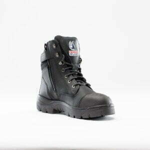 Steel Blue Boots - Southern cross zip scruff black safety boot