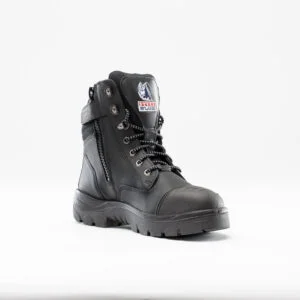 Steel Blue Boots - Southern cross zip scruff black safety boot
