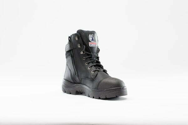 Steel Blue Boots - Southern cross zip scruff black safety boot