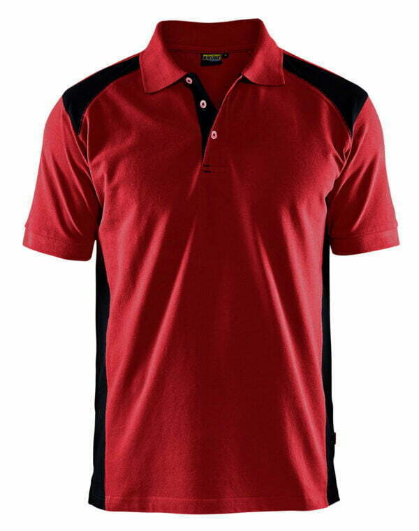 blaklader polo shirt red/black short sleeve