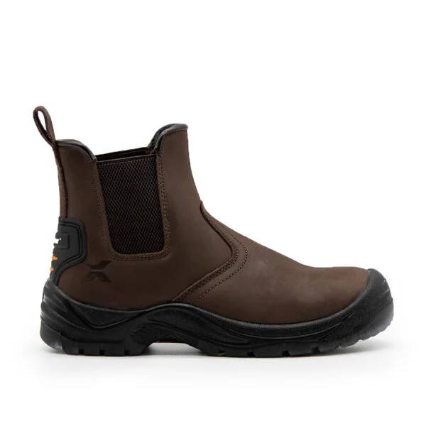 Xpert Defiant dealer boot brown slip on with scuff toe