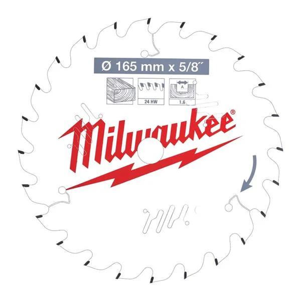 milwaukee 4932471311 165mm cordless circular saw blade 24tooth