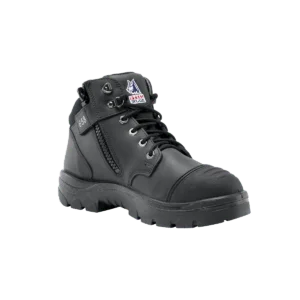steel blue boots s3 parkes zip scuff toe black