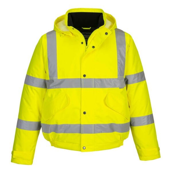 hi vis jacket bomber yellow