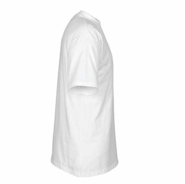 A white t-shirt for workwear on a white background.