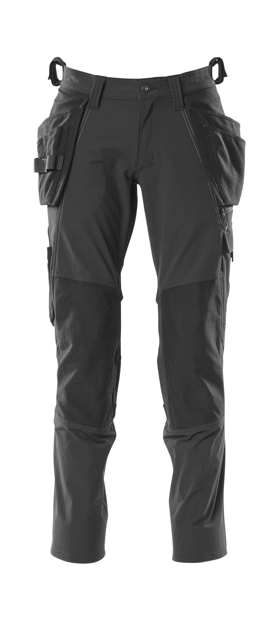 A pair of black work pants with pockets suitable for workwear in Ireland.