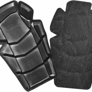 A pair of black knee pads.