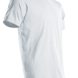A white t-shirt for workwear on a white background.