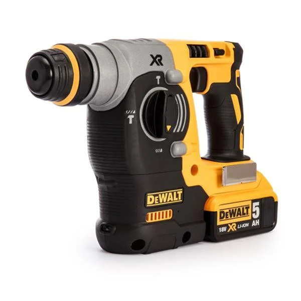 A dewalt hammer drill on a white background.