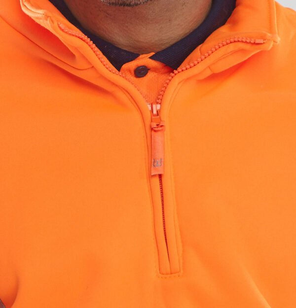 HI VIS QUARTER ZIP SWEATSHIRT