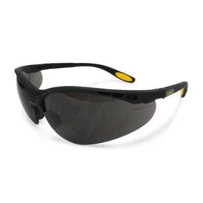 A pair of DeWalt Reinforcer Safety Glasses with yellow lenses, ideal for workwear.