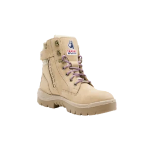 steel blue boots ladies s3 southern cross zip safety boots sand