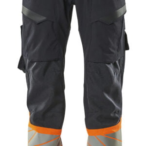 mascot 19379 ultimate stretch hi vis 2 tone trousers with thigh pockets