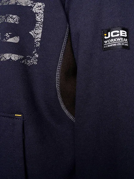 JCB Workwear Horton Work Hoodie Navy/Black - Image 3